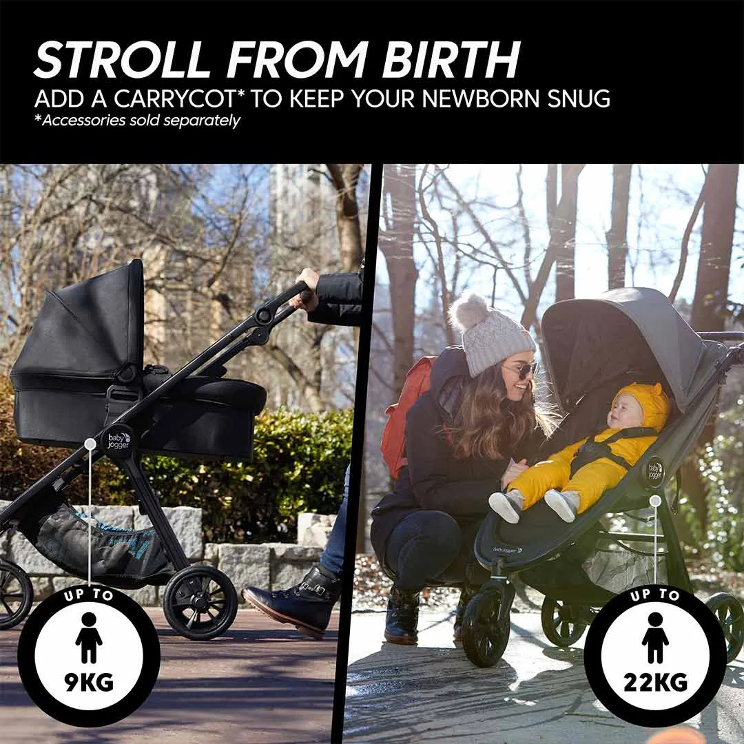 Baby Jogger City Mini GT2 Pushchair   Carry Cot Bundle - Opulent Black