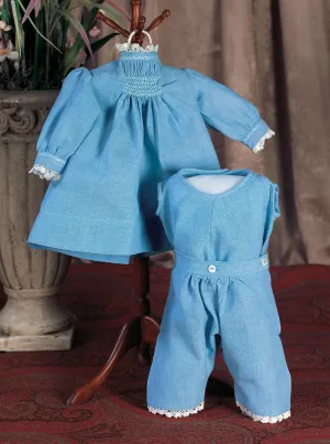 Blue Cotton Chambray Three Piece Set