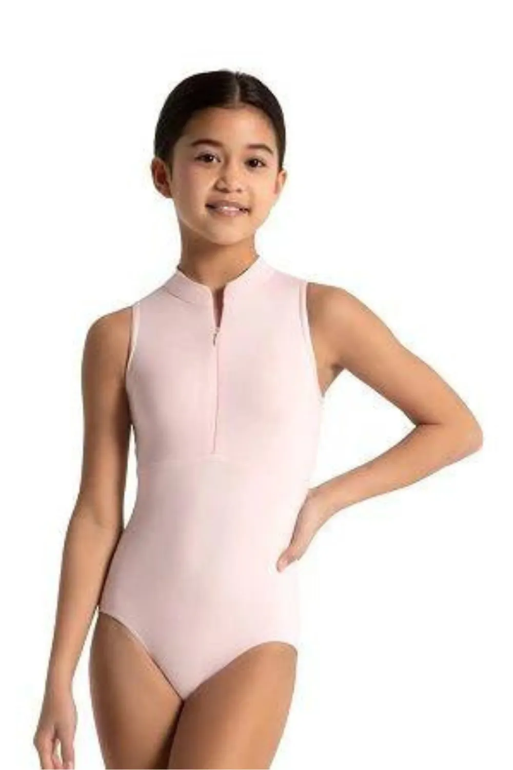 CAPEZIO 12002C GIRLS ZIP FRONT OPEN BACK TANK LEOTARD