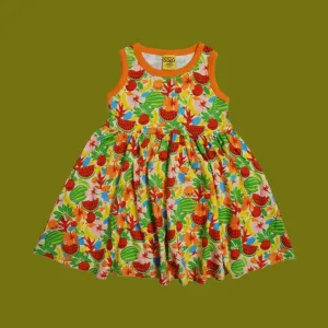 Duns Jungle Sleeveless Dress with Gathered Skirt