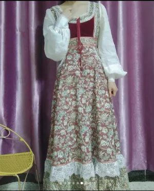 Gunne Sax Remake Child Print Dress