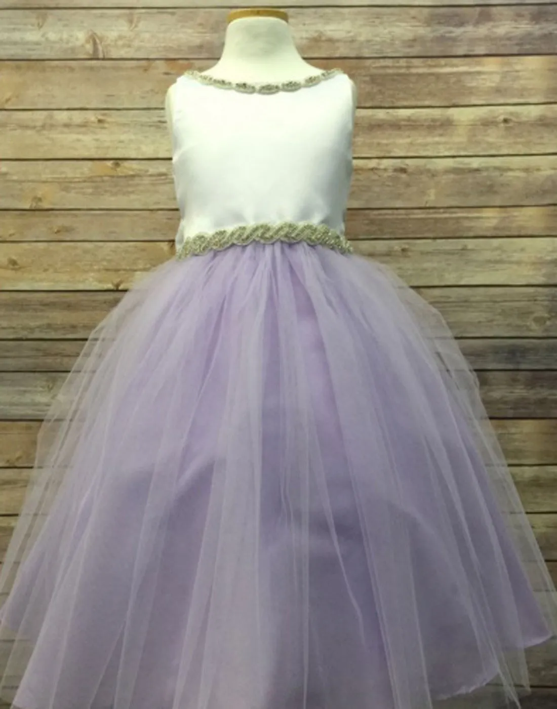 Impressive Satin & Tulle Dress with Rhinestone Gem Neckline & Belt - Mint