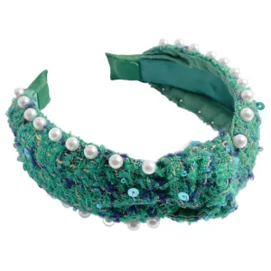 It Girl Pearl Headband - Teal