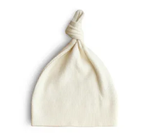 Mushie Baby Beanie Ribbed | Ivory