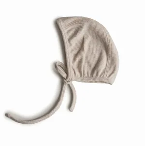 Mushie Baby hat ribbed | Beige blend