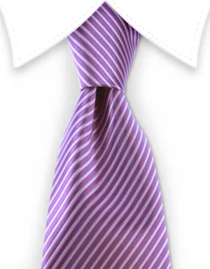 Purple and Lilac Striped Teen Necktie