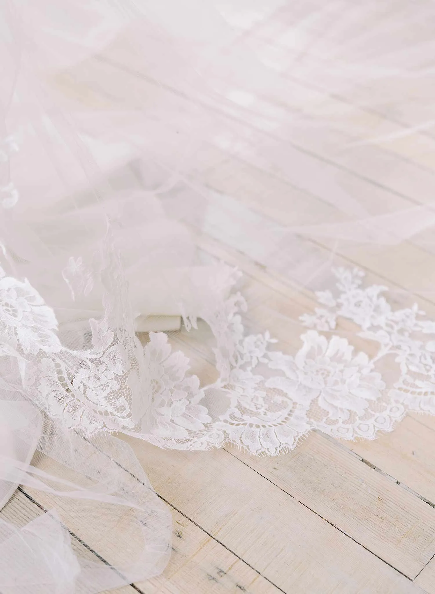 Regal French lace veil with blusher - Style #2459