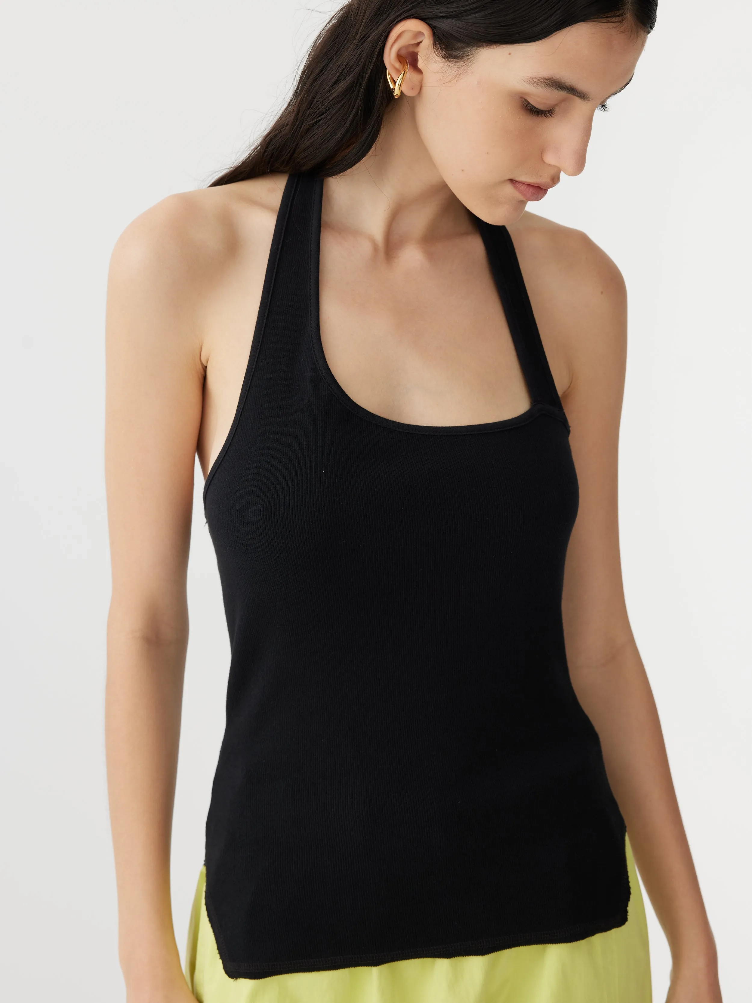 rib asymmetric halter tank