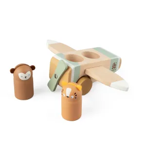 Sebra, Wooden Toy Airplane, Wildlife