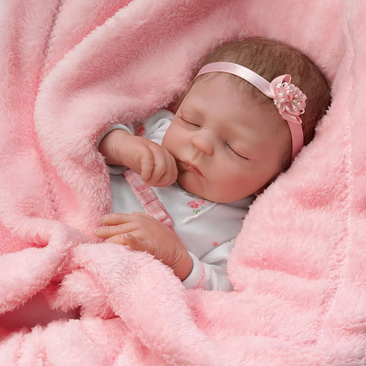 The Ashton-Drake Galleries Cuddle Caitlyn with Warming Feature and Blanket - So Truly Real® Lifelike & Realistic Newborn Baby Doll 17-inches