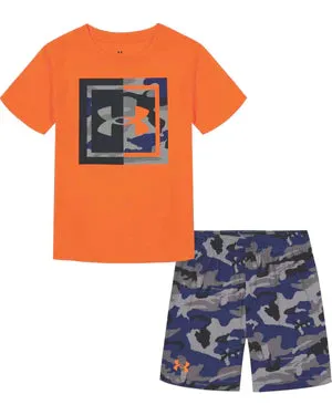 UA WOODLAND CAMO SET ORANGE BLAST