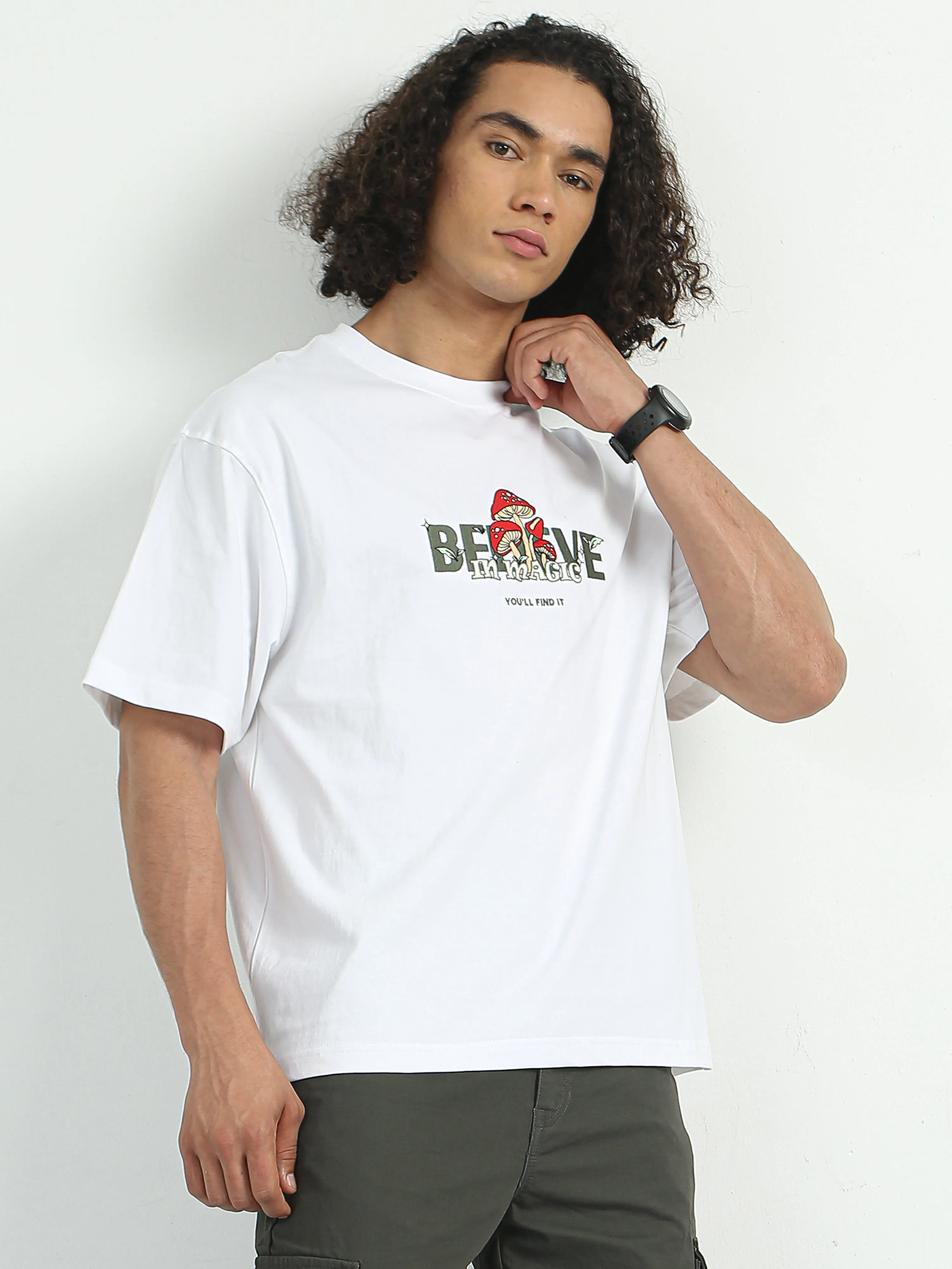 Vel - Printed Tshirt - White